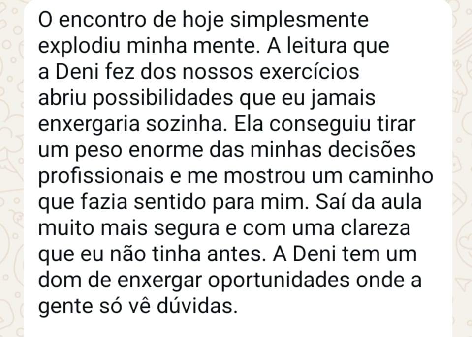 Depoimento de participante de consultoria