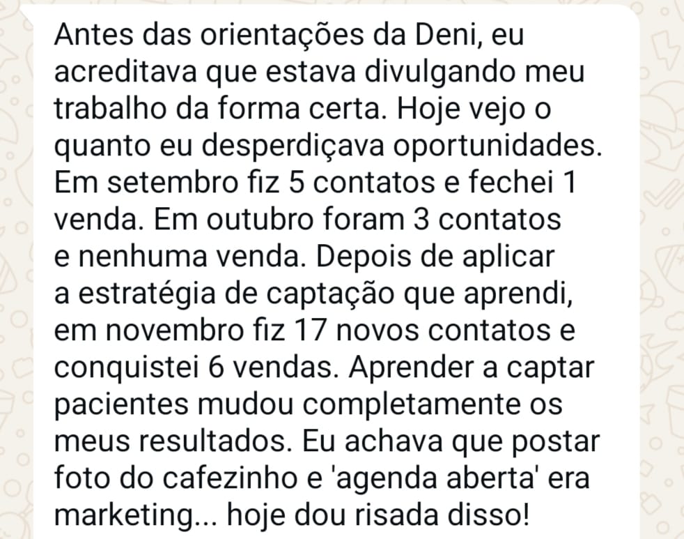 Depoimento de participante de consultoria
